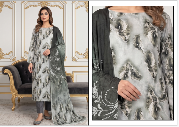 Three Piece Chamki Lawn suits