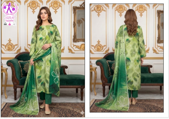 Three Piece Chamki Lawn suits